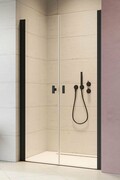 Radaway Nes 8 Black Dwd I drzwi wnękowe 80cm czarny mat/szkło przejrzyste 10077040-54-01L/10077040-54-01R