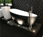 Besco Keya Glam grafit 165x70cm wanna wolnostojąca + odpływ klik-klak #WMD-165-KG