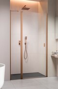 Radaway Nes Brushed Copper Dwj II Drzwi wnękowe 110 cm lewe miedź szczotkowana szkło przejrzyste 10036110-93-01L