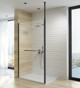 Sanplast Altus PI/ALTIIa kabina walk-in 140x212 cm czarny matowy 600-121-2581-59-401