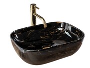 REA Umywalka nablatowa Belinda Black Marble shiny REA-U8907