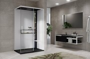 Novellini Glax 2 2.0 kabina z hydromasażem hydro plus 120x90 prawa czarna G222P290DT1L-1HU