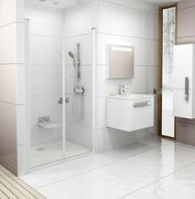 Ravak Chrome Drzwi prysznicowe podwójne CSDL2-120 białe+transparent 0QVGC10LZ1