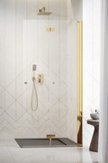 Radaway Nes 6 Gold KDD B kabina walk-in 80cm prawa złoty połysk szkło przejrzyste 10024080-09-01R