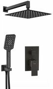 Deante Anemon Bis Nero zestaw prysznicowy podtynkowy czarny mat NAC N9MP