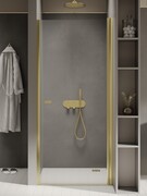 New Trendy New Soleo Light Gold drzwi wnękowe 70x195 cm złoty połysk/szkło przejrzyste D-0450A