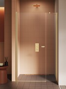 New Trendy New Soleo Gold Brushed 150x195 cm drzwi wnękowe wspornik krzyżowy złoto szczotkowane/szkło przejrzyste D-0991A-WP