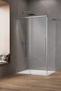 Radaway Idea 8 QL Brushed Nickel Kdj kabina 120x100cm lewa szczotkowany nikiel szkło przejrzyste 10550617-91-01L/10350553-01-01/10360100-01-01R