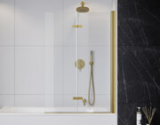 Besco Lumix Gold parawan nawannowy 2-skrzydłowy Złoty Połysk 100x145cm PLG-2S