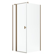 Radaway Nes Kdj II Brushed Copper kabina 80x80cm lewa szczotkowana miedź 10032080-93-01L/10039080-01-01