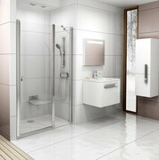 Ravak Chrome Drzwi prysznicowe CSD2-110 satyna+transparent 0QVDCU00Z1