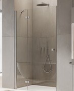 Ronal ANNEA AN13 Drzwi jednoczęściowe ze ścianką stałą w linii 100x200cm lewe nikiel szczotkowany AN13G10002507