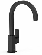 Tres CUADRO Bateria umywalkowa XXL z boczną dźwignią czarny mat 00660702NM