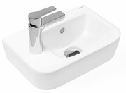 Oltens Vernal umywalka 37x24 cm wisząca lewa z powłoką SmartClean 41504000