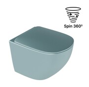 Excellent Luqa Spin Miska wisząca bezrantowa z deską wolnoopadającą mint blue mat CEAC.6403.K.6405.480.MBM