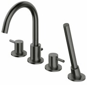 Omnires Y bateria wannowa 4-otworowa grafit szczotkowany Y1232GR ___ RABAT W KOSZYKU! ___