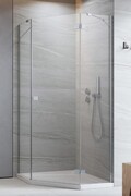 Radaway Essenza 8 Ptj kabina pięciokątna 90x80cm prawa szkło przejrzyste 10490000-01-01R/10490600-01-01