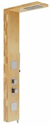 Corsan Basti panel prysznicowy z termostatem chrom drewno bambusowe B-002TCH