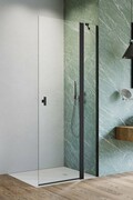 Radaway Nes Black KDD II kabina walk in 100cm prawa czarny mat/szkło przejrzyste 10031100-54-01R