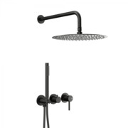 KFA MOZA BLACK zestaw prysznicowy podtynkowy z baterią 3-otworową 2-funkcyjną czarny 5039-511-81