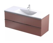 Oristo Etna szafka podumywalkowa wisząca Ryflowana 120x50x45 ceglany mat OR52-SD2S-120-19R