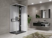 Novellini Glax 2 2.0 kabina z hydromasażem hydro plus 90x90 czarna G22A99T1L-1HU