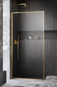 Radaway Modo F SL Gold II kabina Walk-in 120x201,6cm lewa złoty połysk szkło przejrzyste 10419124-09-01L
