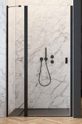 Radaway Nes 8 Black Dwj II Drzwi wnękowe 100 cm lewe czarny mat szkło przejrzyste 10083100-54-01L