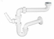 McAlpine Syfon umywalkowy rurowy biały HC4PF-32SPSW