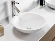 Riho Limited Avella okrągła umywalka nablatowa 42x42x14 cm BIAŁY MAT W016002105