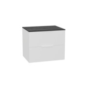 Excellent Tuto 2.0 szafka wisząca front gładki wysoki biały połysk 60x50x46,5 cm blat marmur MLEX.2172.K.60.02MA.WHWH