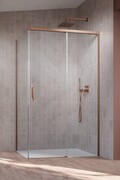 Radaway Idea 8 Brushed Copper Kdj kabina 100x80cm prawa szczotkowana miedź szkło przejrzyste 10340520-93-01R/10350453-01-01/10360080-01-01L