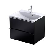 Oristo Etna szafka podumywalkowa wisząca 60x50x45 czarny mat OR52-SD2S-60-8