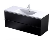 Oristo Etna szafka podumywalkowa wisząca 120x50x45 czarny mat OR52-SD2S-120-8