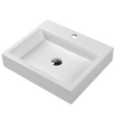 Omnires umywalka nablatowa 50x42cm biała Thasos500 ___ RABAT W KOSZYKU! ___