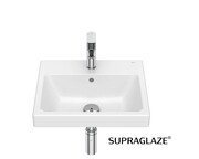 Roca Gap umywalka ścienna 45 x 42 cm z otworem na baterie biała z powłoką SUPERGLAZE A3270YWS00