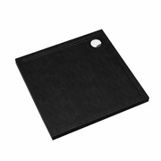 Schedpol Caspar New brodzik kwadratowy + syfon 90x90cm Black Stone 3.2331/C/ST