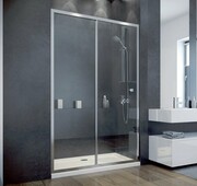 Besco Duo Slide drzwi prysznicowe przesuwne 120x195 przejrzyste DDS-120