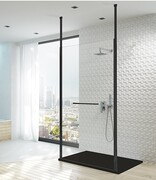 Sanplast Altus PII/ALTIIa kabina walk-in 140x212 cm czarny matowy 600-121-2781-59-401