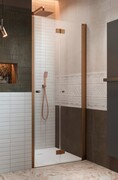 Radaway Nes Brushed Copper Dwb drzwi wnękowe 80cm prawe szczotkowana miedź szkło przejrzyste 10029080-93-01R