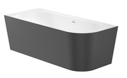 Roca Raina wanna wolnostojąca przyścienna biało czarna lewa 170x75cm A2486660K0