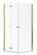 Radaway Nes Gold KDD B / KDD I kabina 80x90cm lewa złoty połysk przejrzyste 10024080-09-01L/10015090-09-01R