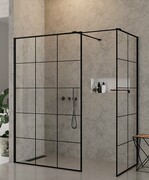 New Trendy New Modus Black Walk-In 140x120x200cm przejrzyste EXK-0112