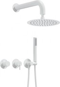 Deante SILIA Zestaw prysznicowy podtynkowy z głowicą prysznicową z baterią poziomą bianco NQS_A0YK