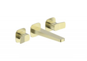 KFA MALAGA BRUSHED LIGHT GOLD bateria umywalkowa podtynkowa 3-otworowa złoty szczotkowany 4529-821-31