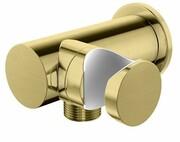 Kohlman Experience Brushed Gold uchwyt słuchawkowy z przyłączem wody złoto szczotkowane QW004AEGDB __ RABAT W KOSZYKU! __