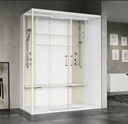 Novellini Skill Dual kabina masażowo-parowa prawa jasno szara 160x97 SKI2A169DT5-1AN1