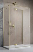 Radaway Essenza Brushed Gold Kdj+S kabina 90x100x90cm lewa szczotkowane złoto 1384050-01-01/1385022-99-01L/1384050-01-01