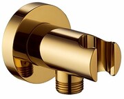 Omnires przyłącze kątowe mosiężne z uchwytem na słuchawkę złoty 8873GL ___ RABAT W KOSZYKU! ___