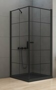New Trendy New Soleo Black 90x90x195 cm kabina kwadratowa prawa wspornik skośny przejrzyste D-0285A/D-0121B